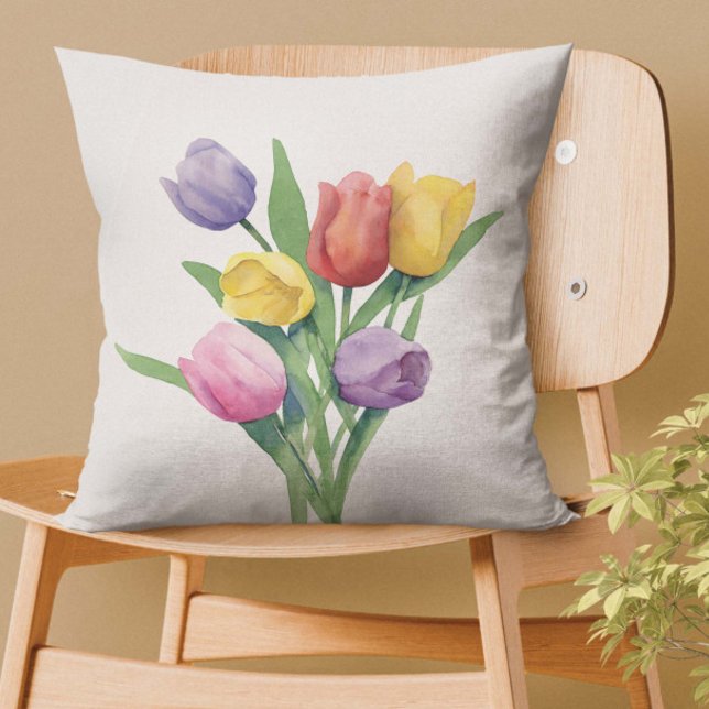 Cojín Decorativo Tulipanes coloridos (Subido por el creador)