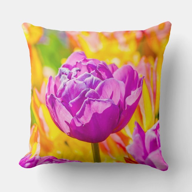 Cojín Decorativo Tulipanes encantadores 12 (Anverso)