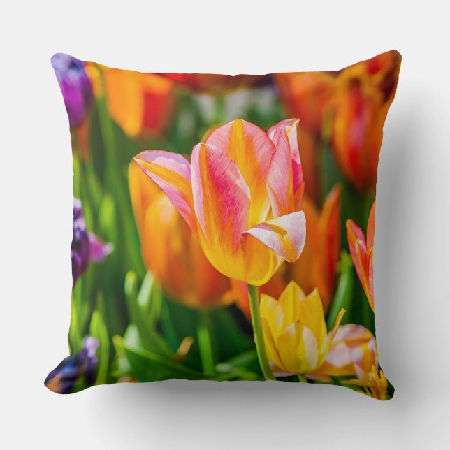 Cojín Decorativo Tulipanes encantadores 17 (Anverso)