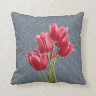 Cojín Decorativo Tulipanes inclinados