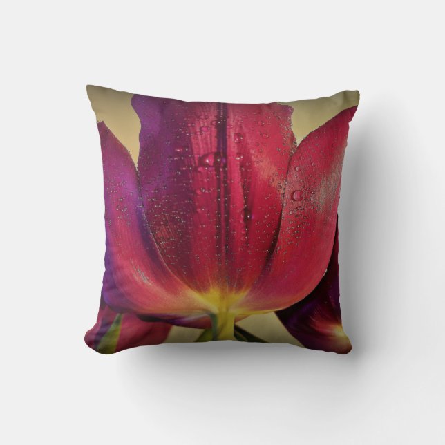 Cojín Decorativo Tulipanes morados   (Anverso)