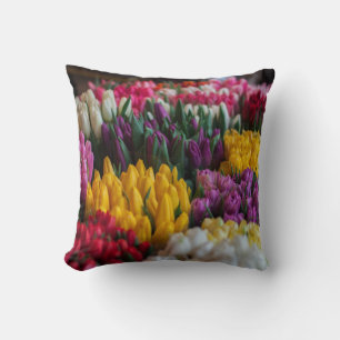 Cojín Decorativo Tulipanes multicolores