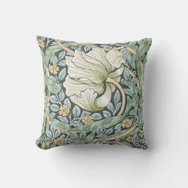 Cojín Decorativo Tulipanes Pimpernel Arte Botánico de William Morri