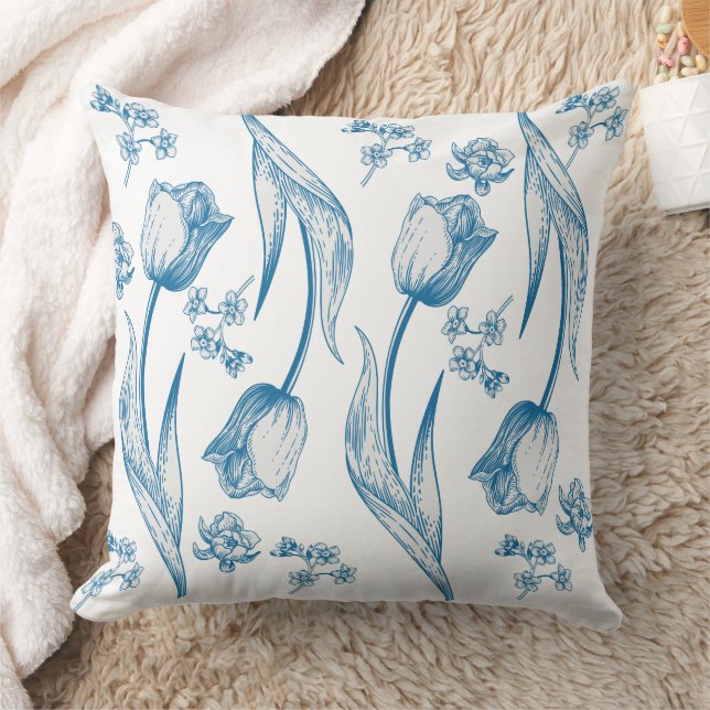 Cojín Decorativo Tulips Throw Pillow (Manta)