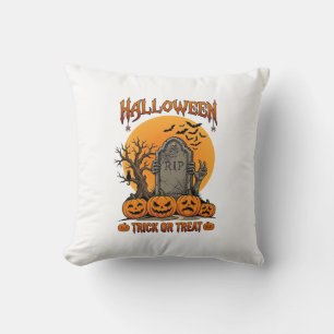 Cojín Decorativo Tumba de Zombie Mano de Halloween Truco o Trato Pu