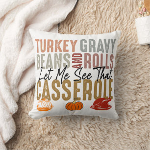 Cojín Decorativo Turco Gravy Beans And Rolls Casserole Funny