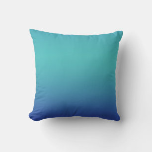 Cojín Decorativo Turquesa Azul Ombre Moderno