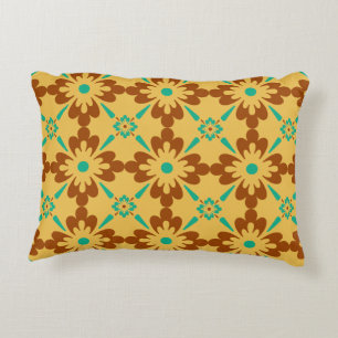 Cojín Decorativo Turquesa Brown y modelo español amarillo de la