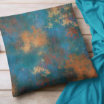 Cojín Decorativo Turquesa metálica de cobre en peligro<br><div class="desc">Este diseño fue creado a través del arte digital. Se puede personalizar haciendo clic en el botón personalizar y cambiando el color, agregando un nombre, iniciales o tus palabras favoritas. Contáctame en colorflowcreations@gmail.com si quieres tener este diseño en otro producto. Compra mi pintura de acrílico abstracta original a la venta...</div>