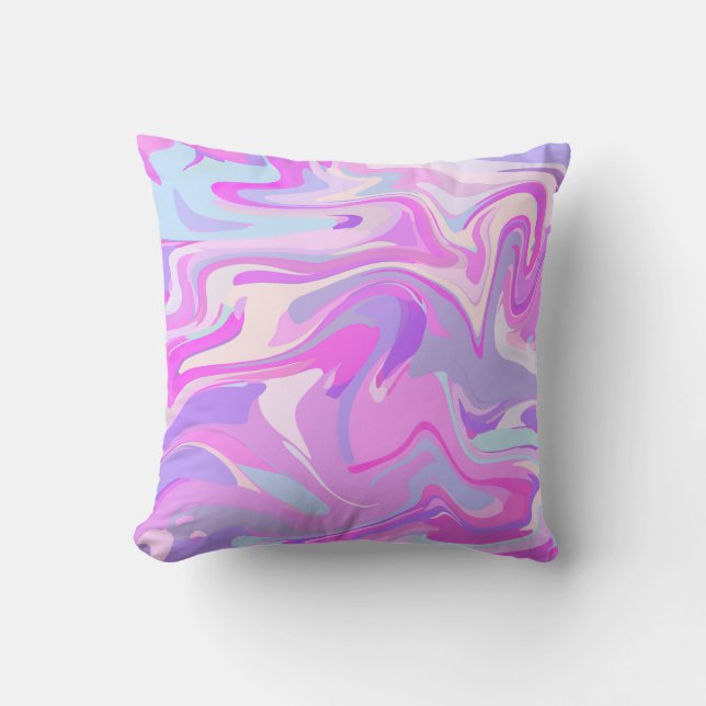 Cojín Decorativo Turquesa morada rosada (Anverso)