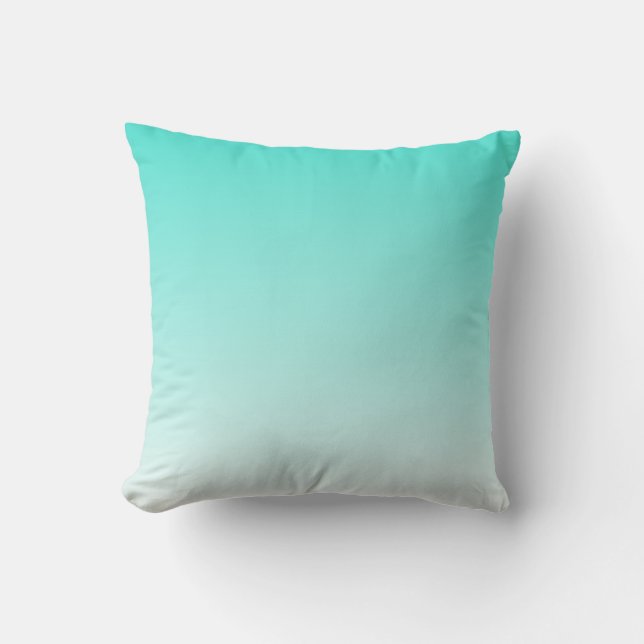 Cojín Decorativo Turquesa Ombre (Anverso)