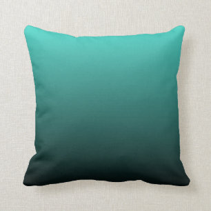 Cojín Decorativo Turquesa Ombre Negro