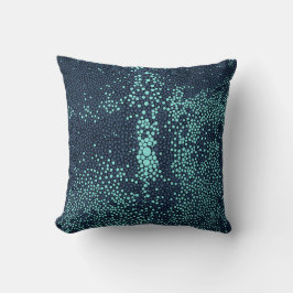 Cojín Decorativo Turquesa y azules marinos Shagreen