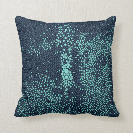 Cojín Decorativo Turquesa y azules marinos Shagreen