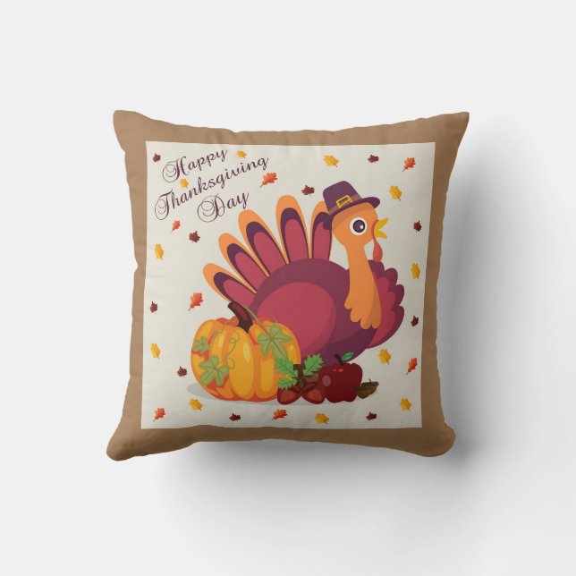 Cojín Decorativo Turquía con el peregrino Gorra (Reverso)