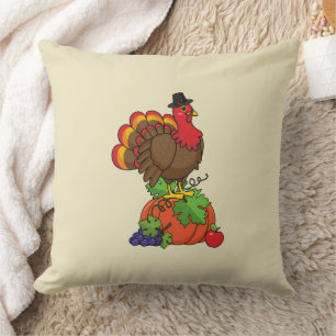 Cojín Decorativo Turquía con la cosecha de Acción de Gracias