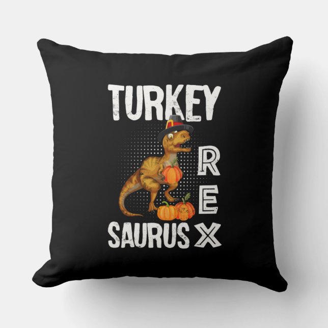 Cojín Decorativo Turquía Rex Saurus - Dinosaurio de Acción de Graci (Anverso)