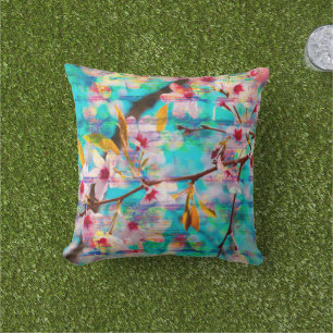 Cojín decorativo Turquoise Cherry Blossom