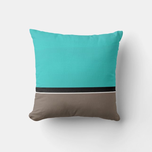 Cojín Decorativo Turquoise Taupe Moderno (Anverso)