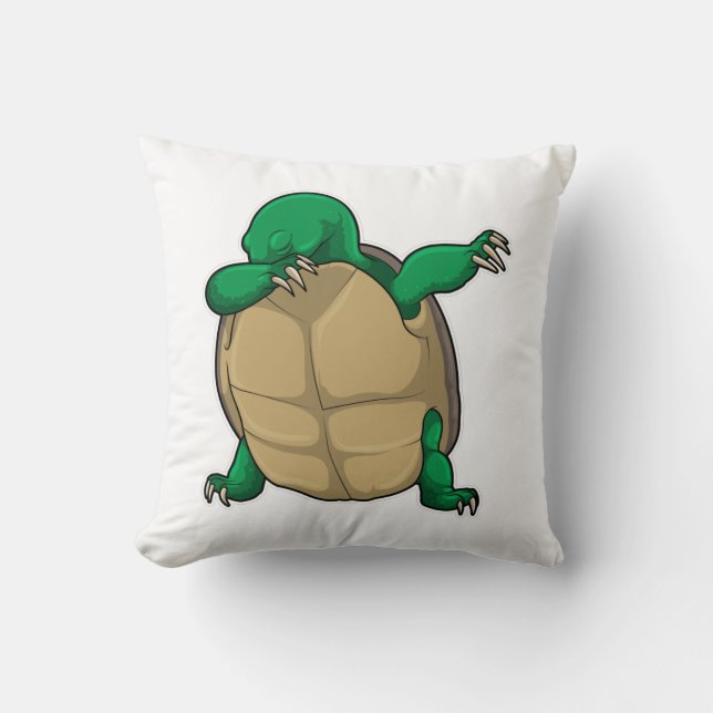 Cojín Decorativo Turtle at Hip Hop Dance Dab (Anverso)