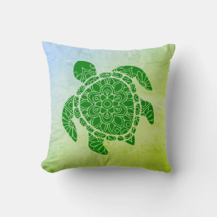Cojín Decorativo Turtle Mandala Silhouette