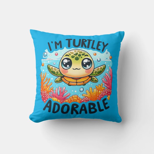 Cojín Decorativo "Turtley Adorable" (Anverso)