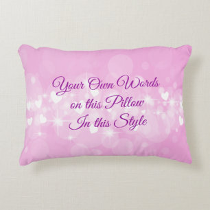 Cojín Decorativo Tus propias palabras mi texto personalizado Corazó