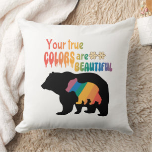 Cojín Decorativo Tus Verdaderos Colores Son Hermosos - Silueta De O