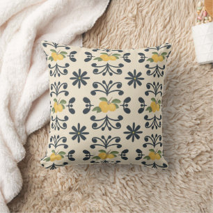Cojín Decorativo Tuscan Lemon Grove Reversible Limón & Raya