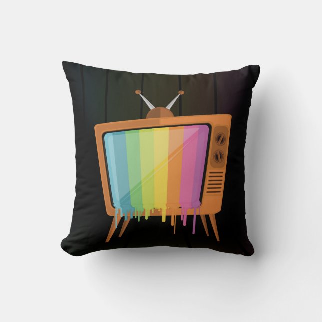 Cojín Decorativo TV arco iris (Anverso)