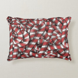 Cojín Decorativo Twided Red Striped Abstract Candy Canes