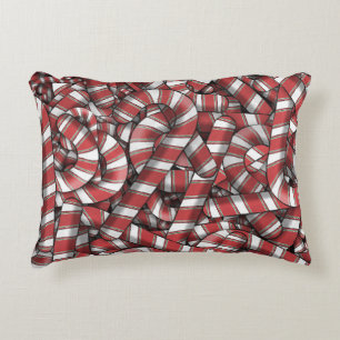 Cojín Decorativo Twided Red Striped Abstract Candy Canes
