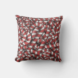 Cojín Decorativo Twided Red Striped Abstract Candy Canes