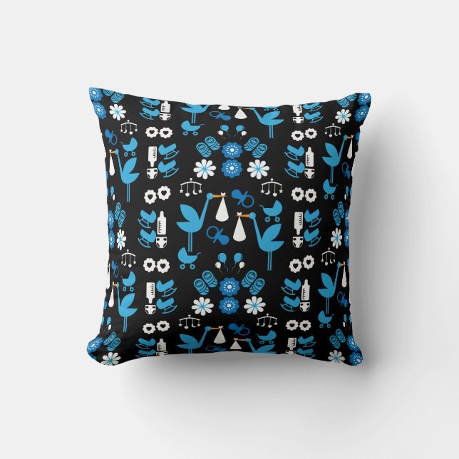 Cojín Decorativo Twin Boy Stalk Delivery Blue (Anverso)