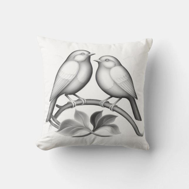 Cojín Decorativo Two Robins cushion (Anverso)
