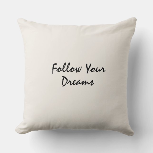 Cojín Decorativo  Typography motivated elegant  quote (Anverso)