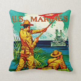 Cojín Decorativo U.S. Bandera de señal del ~ de los infantes de