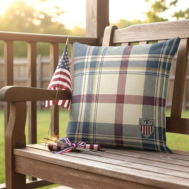 Cojín Decorativo UA 250 American Plaid Shield Motif ID1301 (Subido por el creador)
