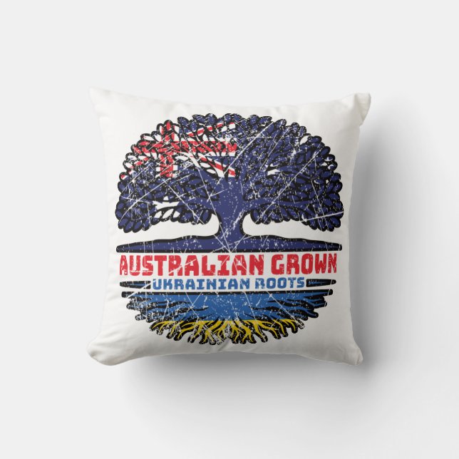 Cojín Decorativo Ucrania raíces de árboles australianos ucranianos (Anverso)
