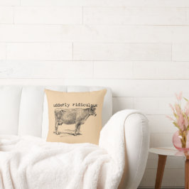Cojín Decorativo Udderly Ridiculous Punny Cow