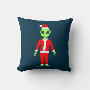 Cojín Decorativo UFO Ho Ho Padre Navidad alienígena