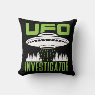 Cojín Decorativo Ufolólogo de la investigación de OVNI