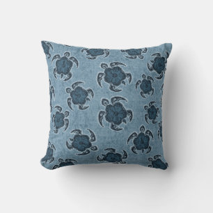 Cojín Decorativo Uhane Honu Hibiscus Batik Turtle Hawaiano