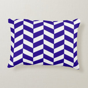 Cojín Decorativo Ultramarino Blue Herringbone