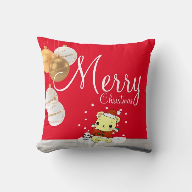 Cojín Decorativo Un abrazo para Navidad  (Anverso)