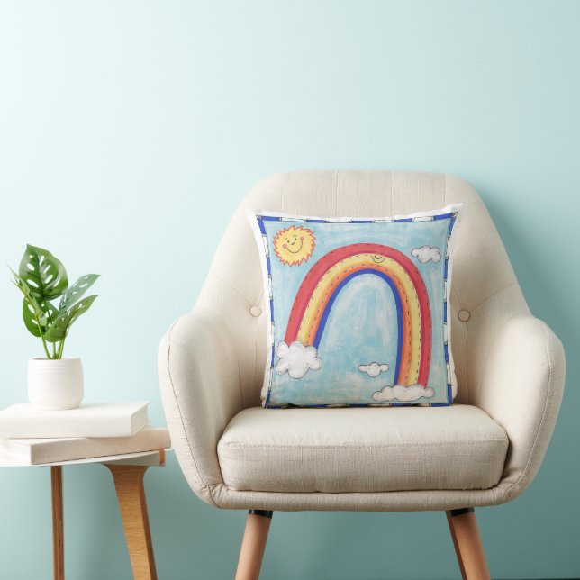 Cojín Decorativo Un Arcoíris Colorido (Silla)