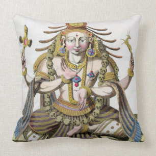 Cojín Decorativo Un aspecto de Shiva, del 'viaje Indes aux. y de un