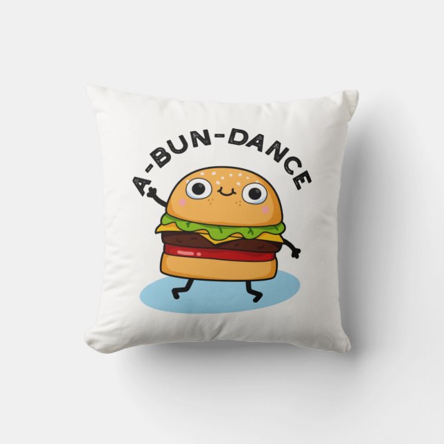 Cojín Decorativo Un baile divertido baile a-bun Burger Pun (Anverso)