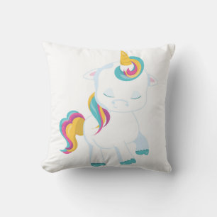 Cojín Decorativo Un bebé unicornio de color suave