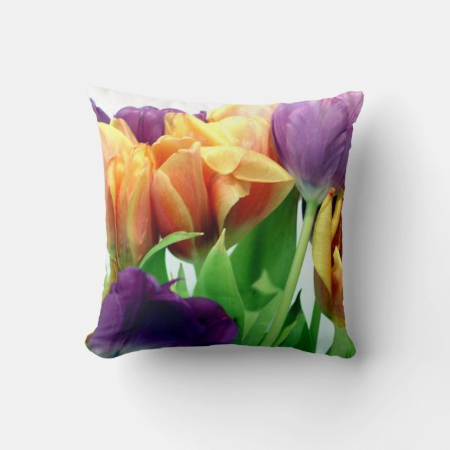 Cojín Decorativo Un bello buquete de tulipanes (Anverso)